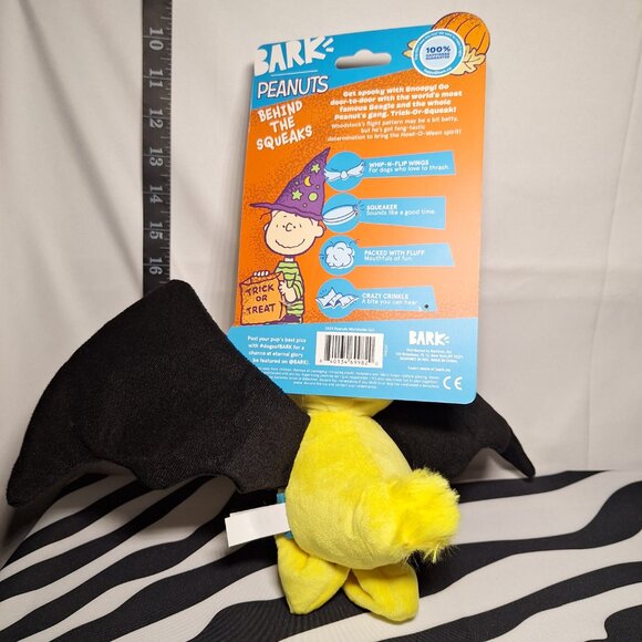 NWT Bark Trick or Treat Snoopy & Woodstockula Dog Toy All Dog Sizes - Picture 10 of 11